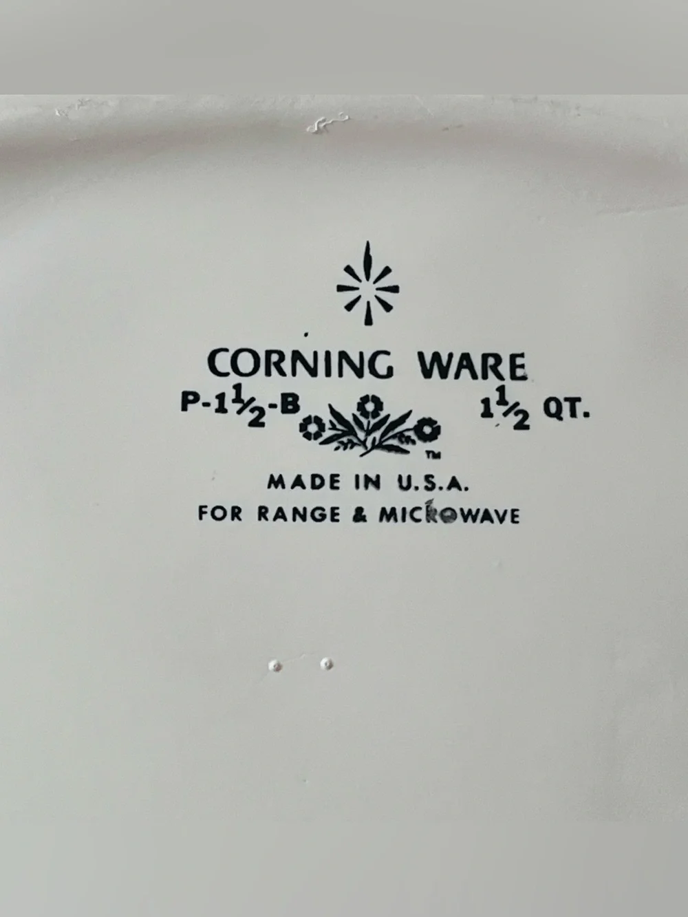 VTG CorningWare Blue Cornflower 1.5 Qt Casserole Dish P-1 1/2-B w/ P-7-C Lid